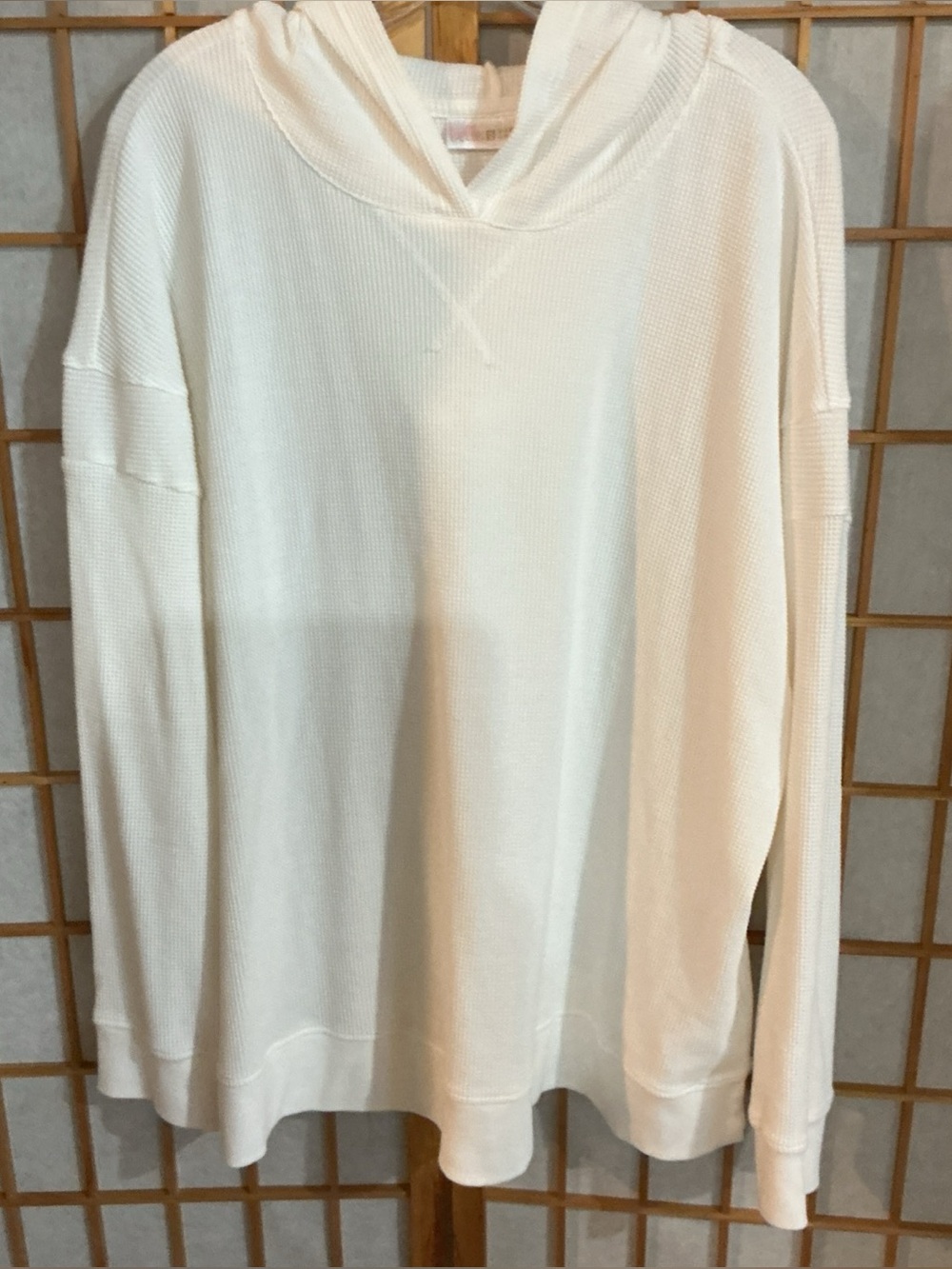 NEW BELLE BY KIM GRAVEL WAFFLE STITCH HOODIE